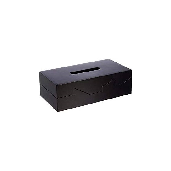 Caja De Pañuelos 24,8x12,8x8 Cm, Abs, Negro
