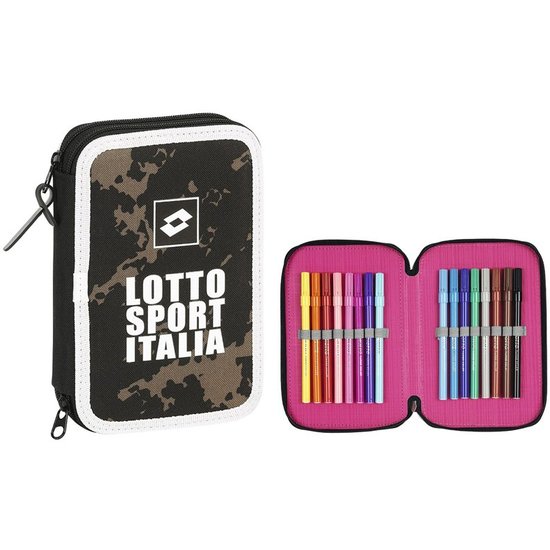 Lotto - Plumier Doble, Diseño Italia, 34 Piezas, 13 X 20 Cm