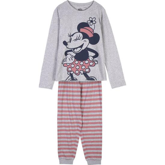 Pijama Largo Single Jersey Minnie Gray