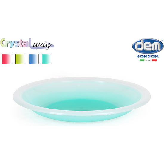 Plato Hondo 22cm Cristalway - Colores Surtidos