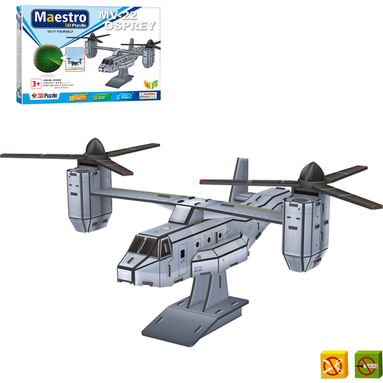SET 3 PUZZLES 3D - MODELOS AIRCRAFT MV/DESTRUCTOR NAVAL ARLEIGH BURKE/DRON