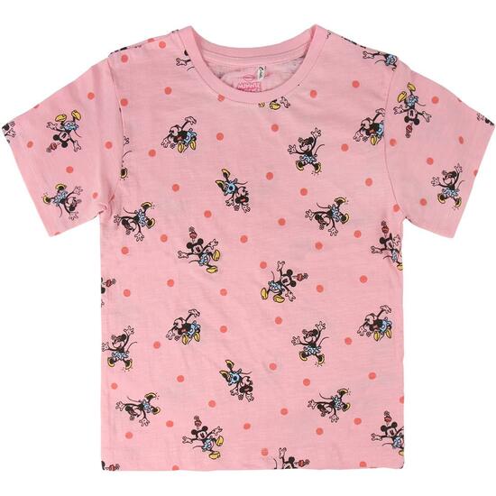 Camiseta Corta Minnie - Rosa