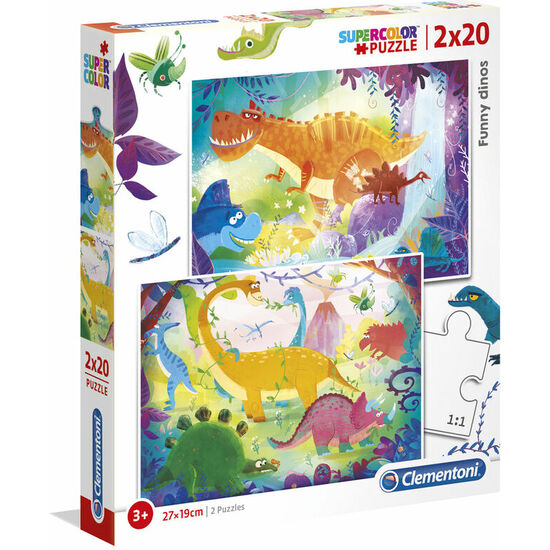 Puzzle Dinosaurios 2x20pzs