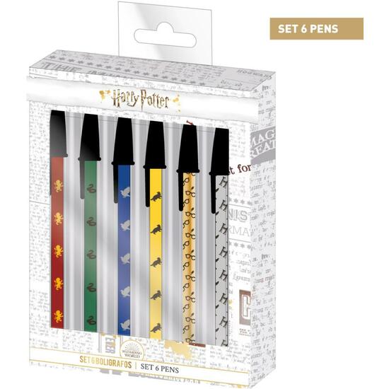 Set Bolígrafos Pack X6 Harry Potter Rainbow