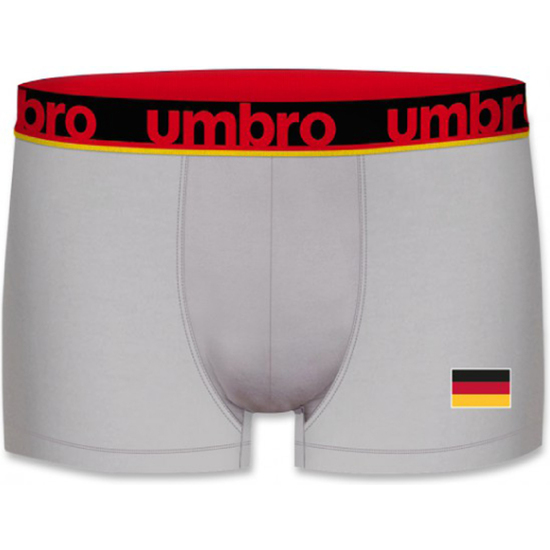 Eurocopa Fútbol 2021 - Alemania Supporter Boxer Umbro Para Hombre, Gris Cintura En Negro, 100% Algodón