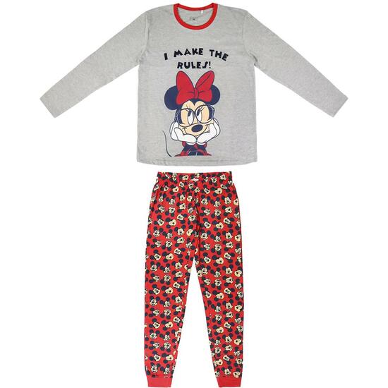 Pijama Largo Single Jersey Mickey - Gris