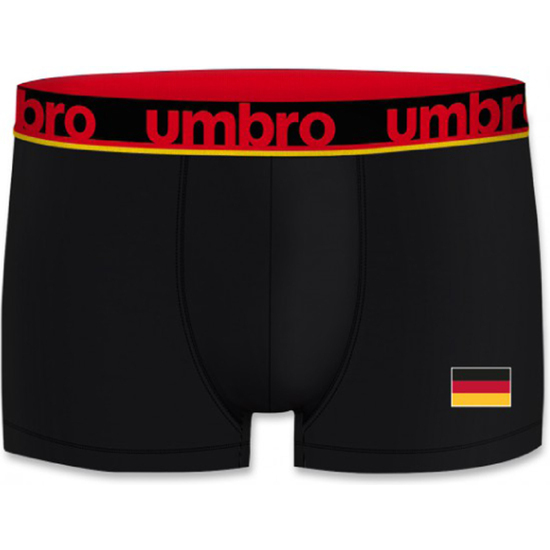 Eurocopa Fútbol 2021 - Alemania Supporter Boxer Umbro Para Hombre, Negro Cintura En Negro