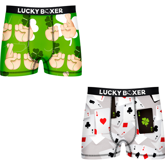 Pack 2 Calzoncillos Lucky Boxer En Color Verde Y Gris Para Hombre