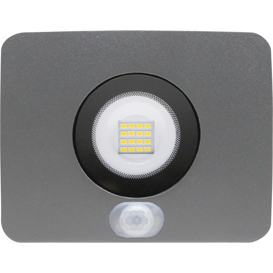 PROYECTOR LED GRIS 10W 700LM 25000H IP65 CON SENSOR MOVIMIENTO