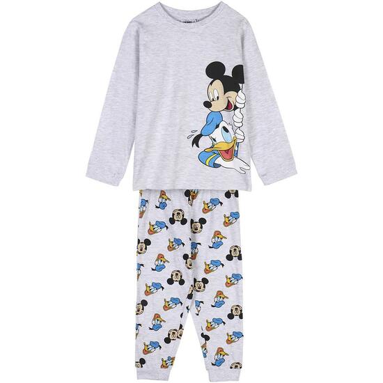 Pijama Largo Single Jersey Mickey Gray