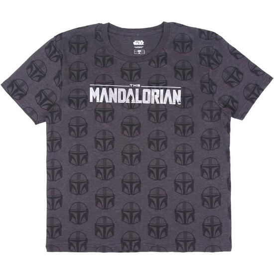 Camiseta Corta Premium Single Jersey The Mandalorian Gris