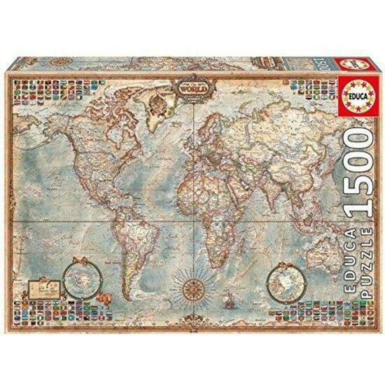 Puzzle Educa 1500 Pzas Mapa Mundo