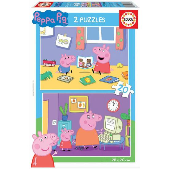 PEPPA PIG PUZZLE DOBLE 2X20