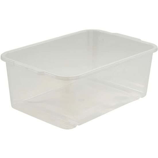 Caja De Almacenaje, Plástico Resistente (pp) 30 X 20 X 11 Cm, Wilma, Transparente