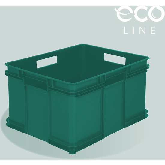 Caja De Almacenaje Plástico Eco (pp), 52 X 43 X 28 Cm, 54 L, Verde