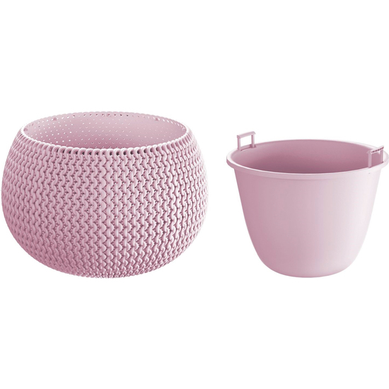 Maceta Redonda Splofy Bowl De Plastico En Color Violeta 47,8x47,8x30 Cm