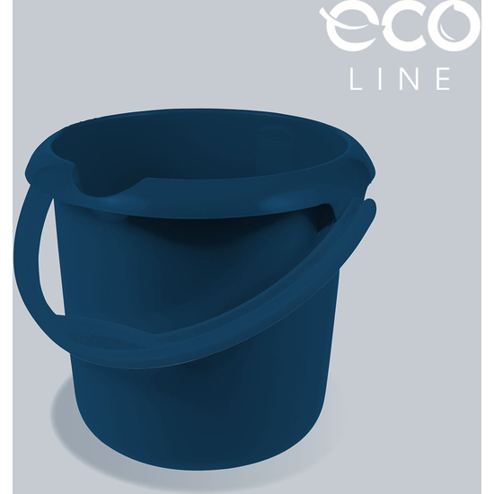 Cubo Eco Polivalente (agua O Basura) Con Escala De Medida Integrada Y Asa Ergonómica, 5 L, Mika, Azul