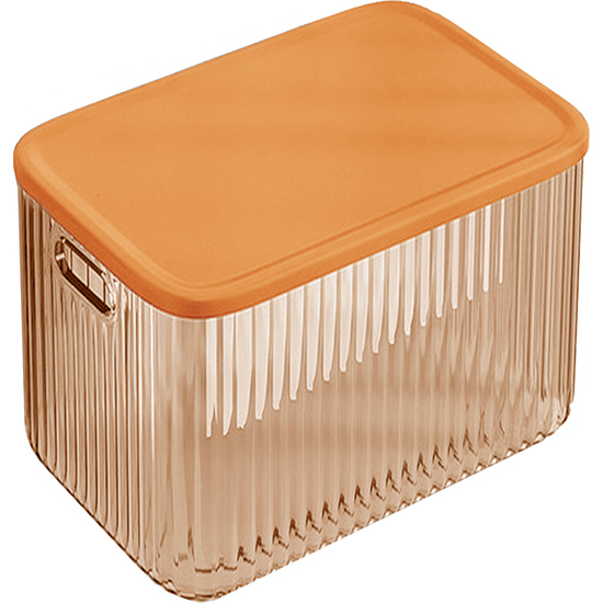 Caja De Almacenamiento Con Tapa Naranja 24cm
