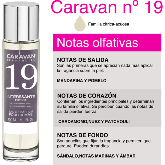 CARAVAN PERFUME DE HOMBRE Nº19 - 150ML.