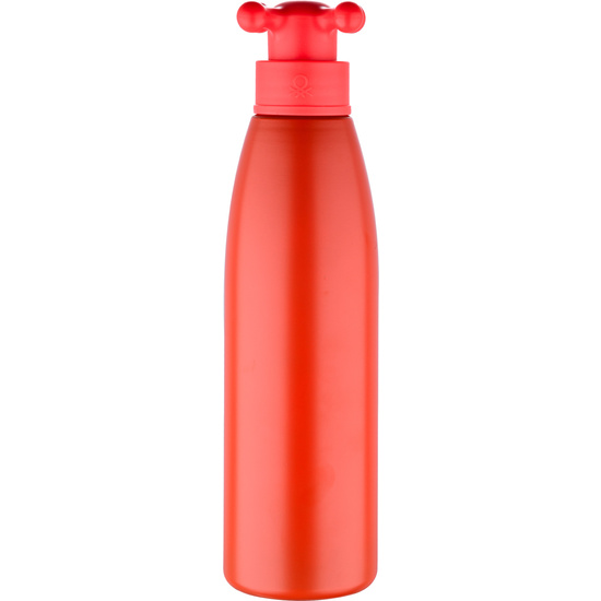 Botella De Agua De Pared única De 750ml En Acero Inoxidable Color Rojo Tapa De Grifo.