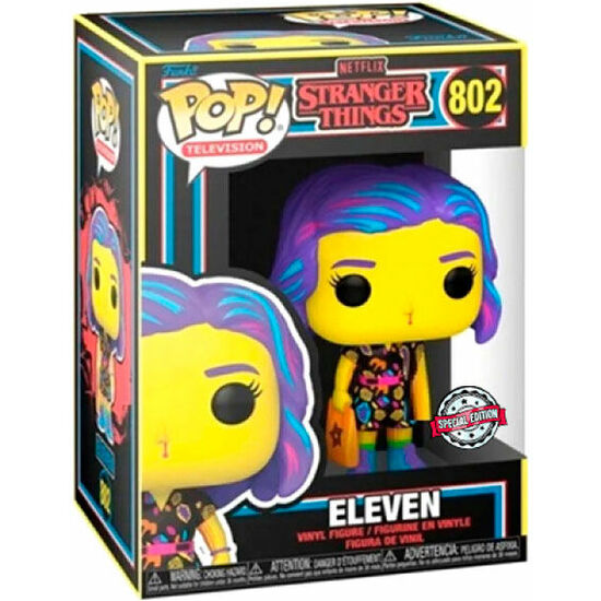 Figura Pop Stranger Things Eleven In Mall Outfit Black Light Exclusive