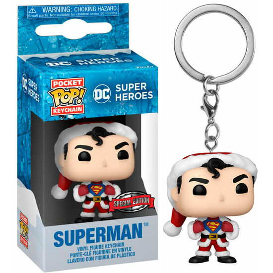 LLAVERO POCKET POP DC COMICS HOLIDAY SUPERMAN EXLUSIVE