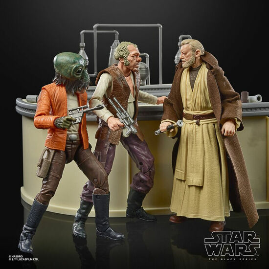 SET FIGURAS THE POWER OF THE FORCE CANTINA SHOWDOWN BLACK SERIES STAR WARS 15CM