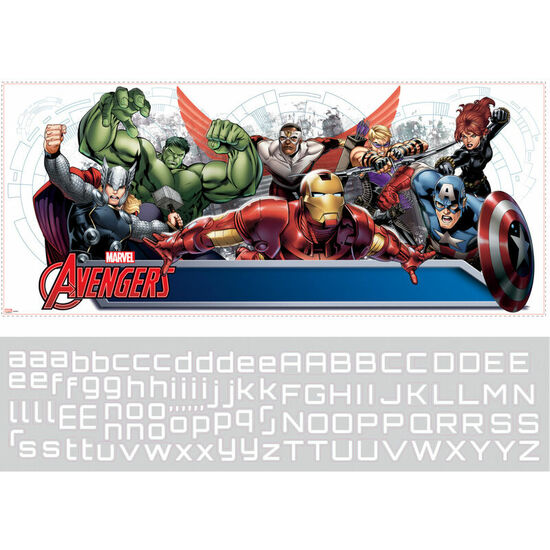 Vinilo Decorativo Abecedario Los Vengadores Avengers Marvel
