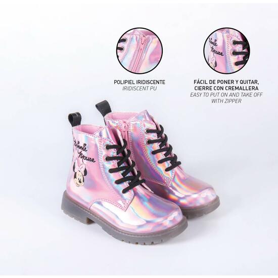 BOTAS CASUAL LUCES MINNIE PINK