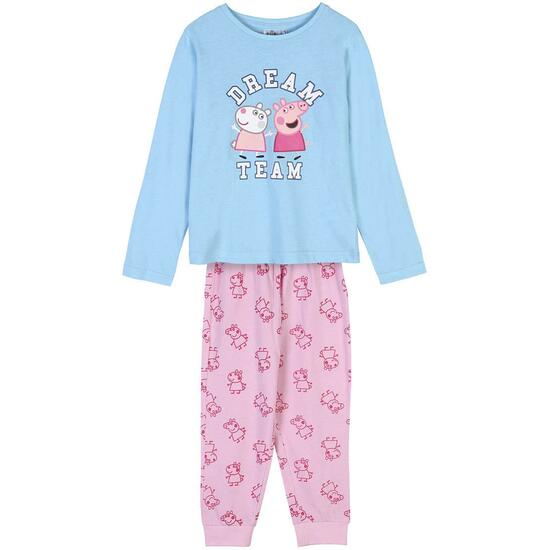 Pijama Largo Single Jersey Peppa Pig Light Blue