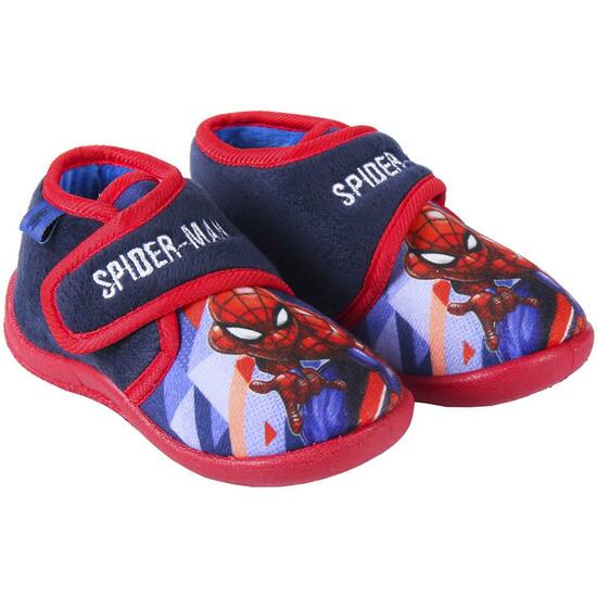 Zapatillas De Casa Media Bota Spiderman Blue