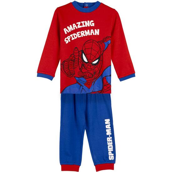 Pijama Largo Interlock Spiderman Blue