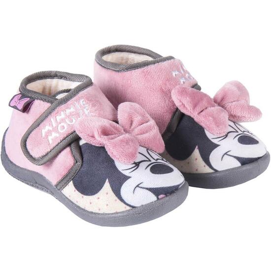 Zapatillas De Casa Media Bota 3d Minnie Pink