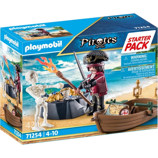 Playmobil Piratas Starter Pack Pirata Con Bote De Remos