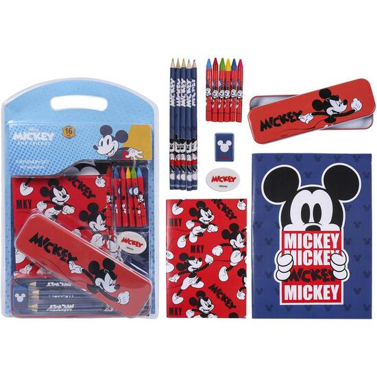 Set Papelería Escolar Mickey Azul