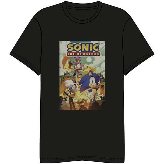 Camiseta Corta Retro Single Jersey Sonic Negro