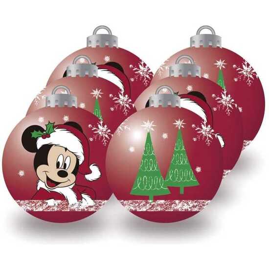 Bolas Navidad 8cm Pack 6 Mickey Mouse Happy Smiles