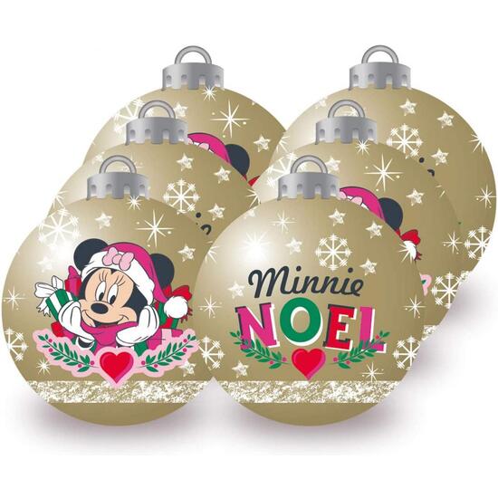 Bolas Navidad 8cm Pack 6 Minnie Mouse Lucky