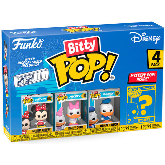 Blister 4 Figuras Bitty Pop Disney Minnie