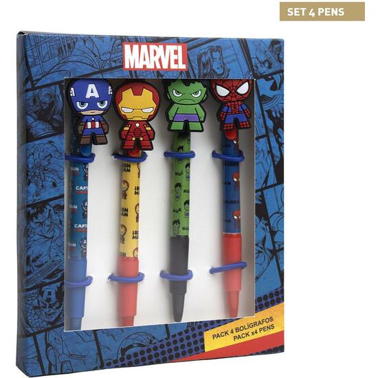 Bolígrafo Pack X4 Marvel Multicolor