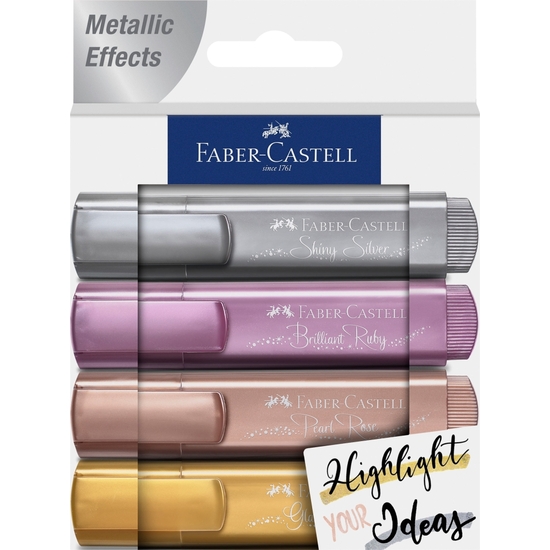 PACK 4 MARCADORES FABER-CASTELL  METALIC