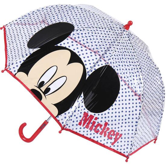 Paraguas Manual Poe Burbuja Mickey Rojo