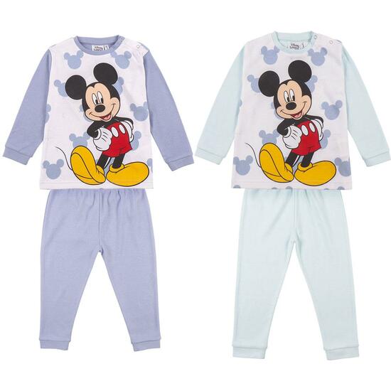 Pijama Largo Interlock Mickey Light Blue
