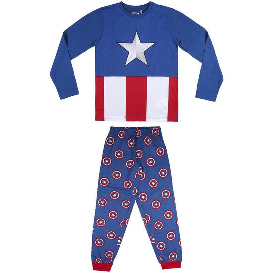 Pijamas Y Batas Pijama Largo Avengers Capitan America Rojo