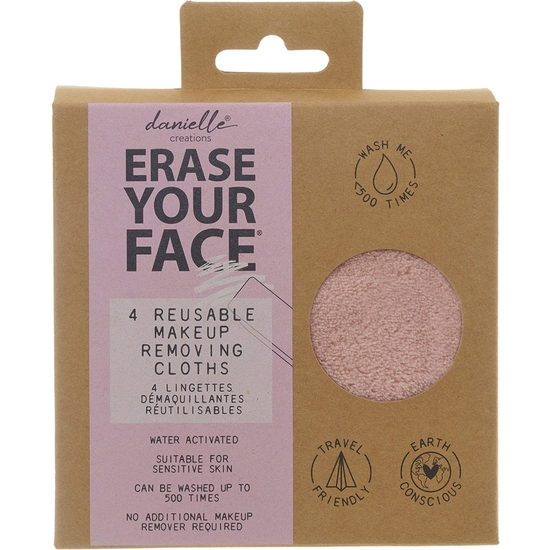 Erase Your Face Set 4 Discos Faciales Desmaquilladores Eco Reutilizables
