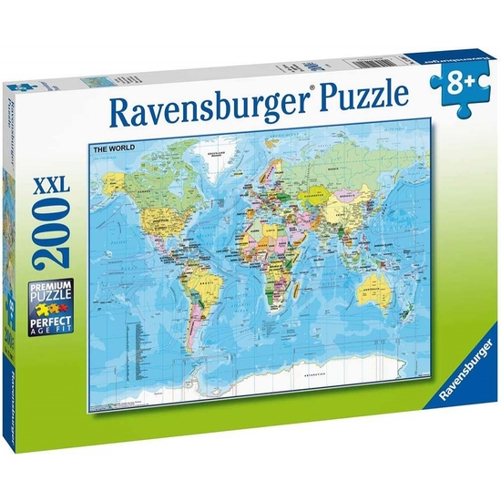Puzzle 200pzas Mapamundi Países