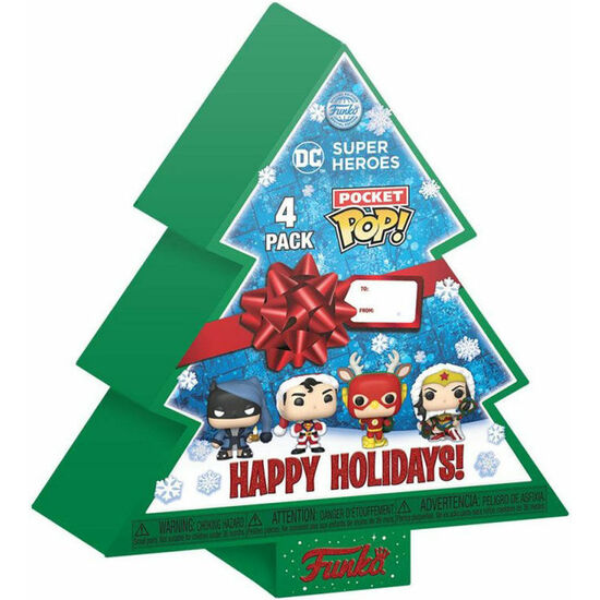 Arbol Navidad Con 4 Figuras Pocket Pop Marvel Tree Holiday Exclusive