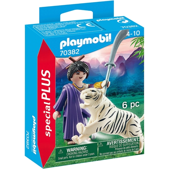 Playmobil Especi.luchadoraasiática+tigre