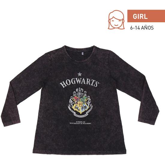 Camiseta Larga Single Jersey Harry Potter Dark Gray