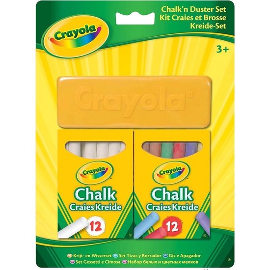 Pack 24 Tizas + Borrador Crayola